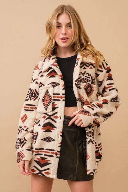 ArtiFolk Vintage Ethnic Print Coat
