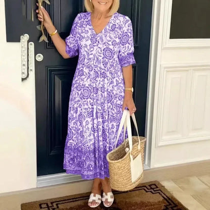 Floral Boho Wrap Maxi Dress