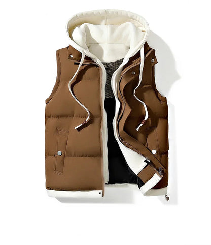 Style Hooded Cotton Vest Jacket