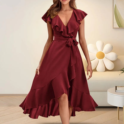 Boho Elegance Ruffle Dress