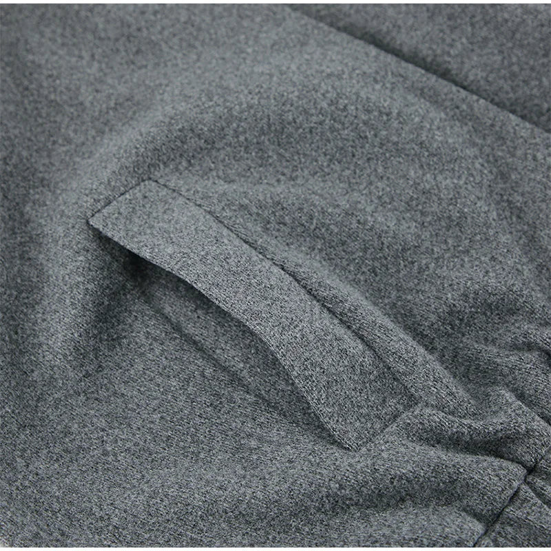Elegant Gray Woolen Coat