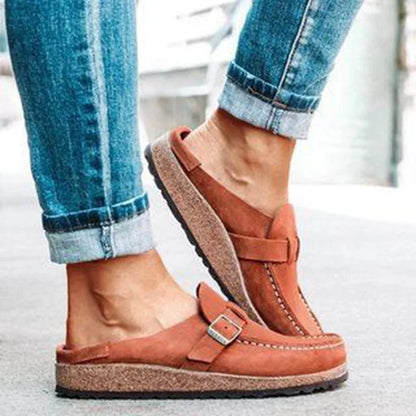 Plus Size Suede Mules