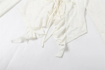 Ruffle Charm Irregular Street Blouse