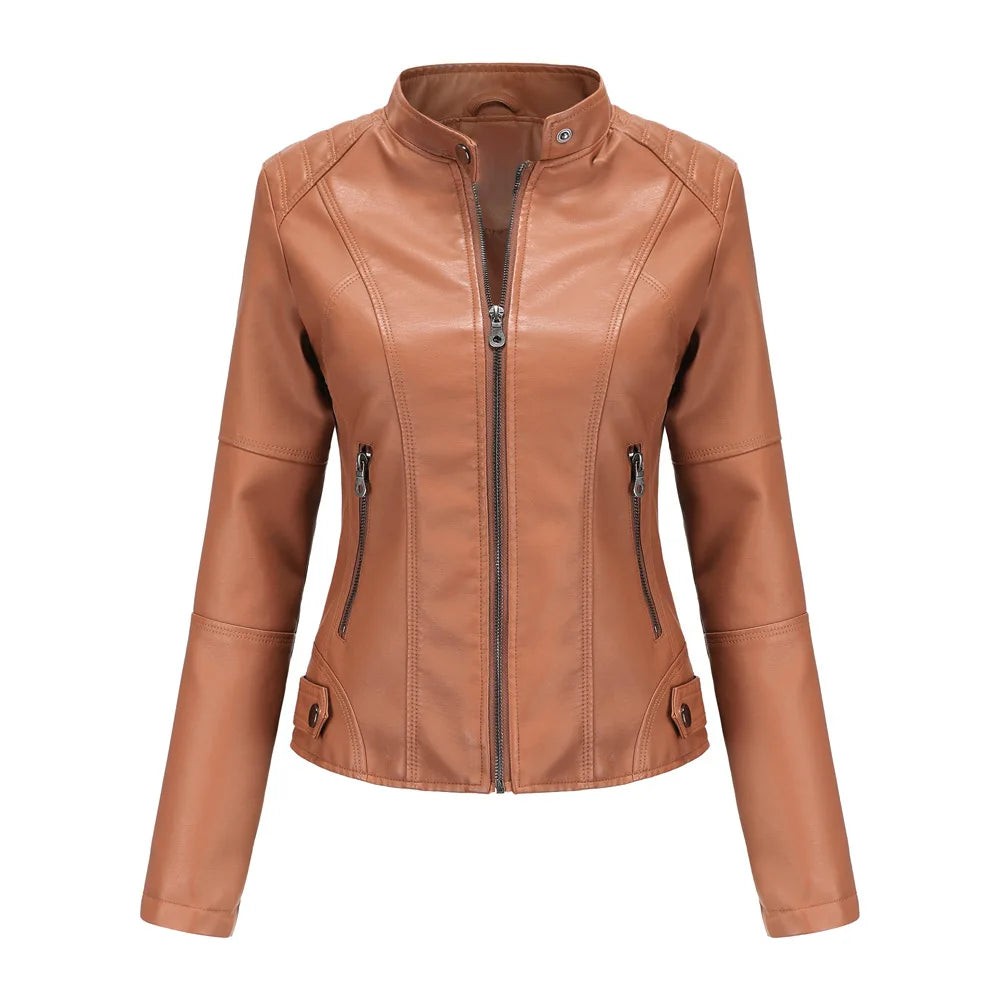 Vero Edge Slim Fit Leather Motorcycle Jacket