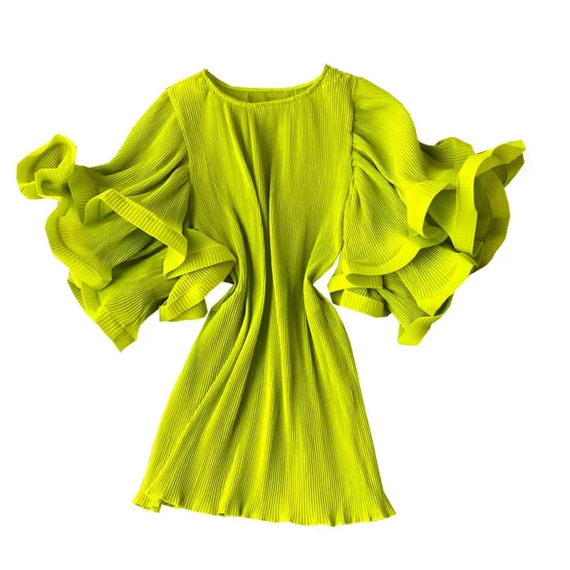 Flutter Grace Pleated Chiffon Blouse