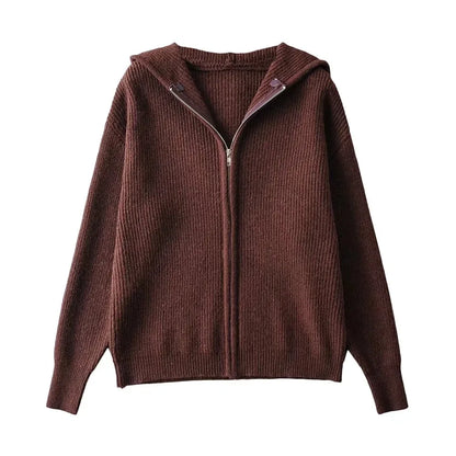 Cozy Drift Hooded Knit Cardigan