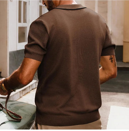 Luxe Breeze Knit Polo Shirt