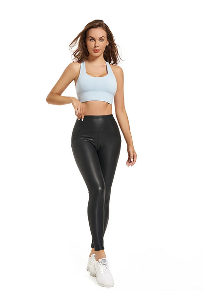 Lana Leather Fleece-Lined Pants