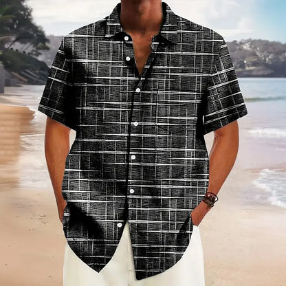 TropiGrid 3D Plaid Summer Shirt
