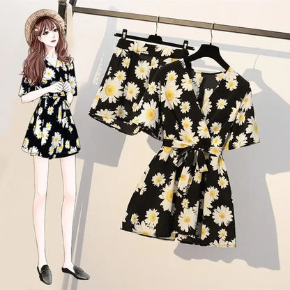 Bloom Essence Chiffon Suit Set