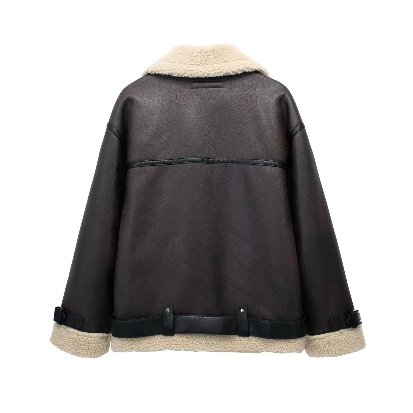 FurEdge Moto Style Faux Fur Jacket