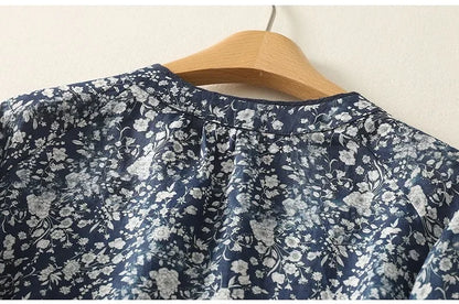 Blue & White Floral Lantern Shirt