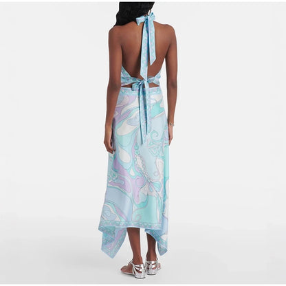 Bold Bloom Halter Skirt Set