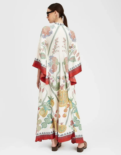 Vintage Muse Printed Maxi Dress