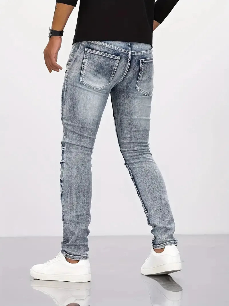 EdgeFade Two-Tone Patchwork Jeans