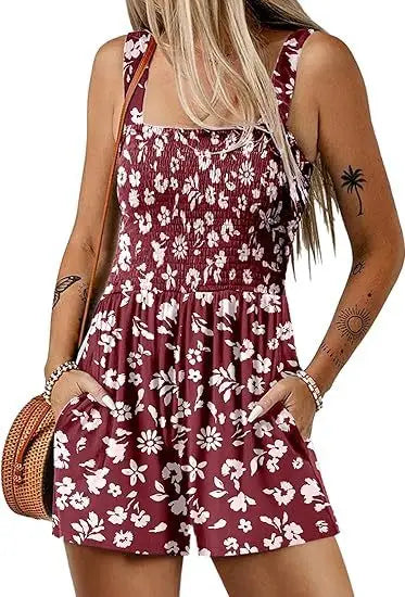 Trendy Square Neck Sleeveless Jumpsuit