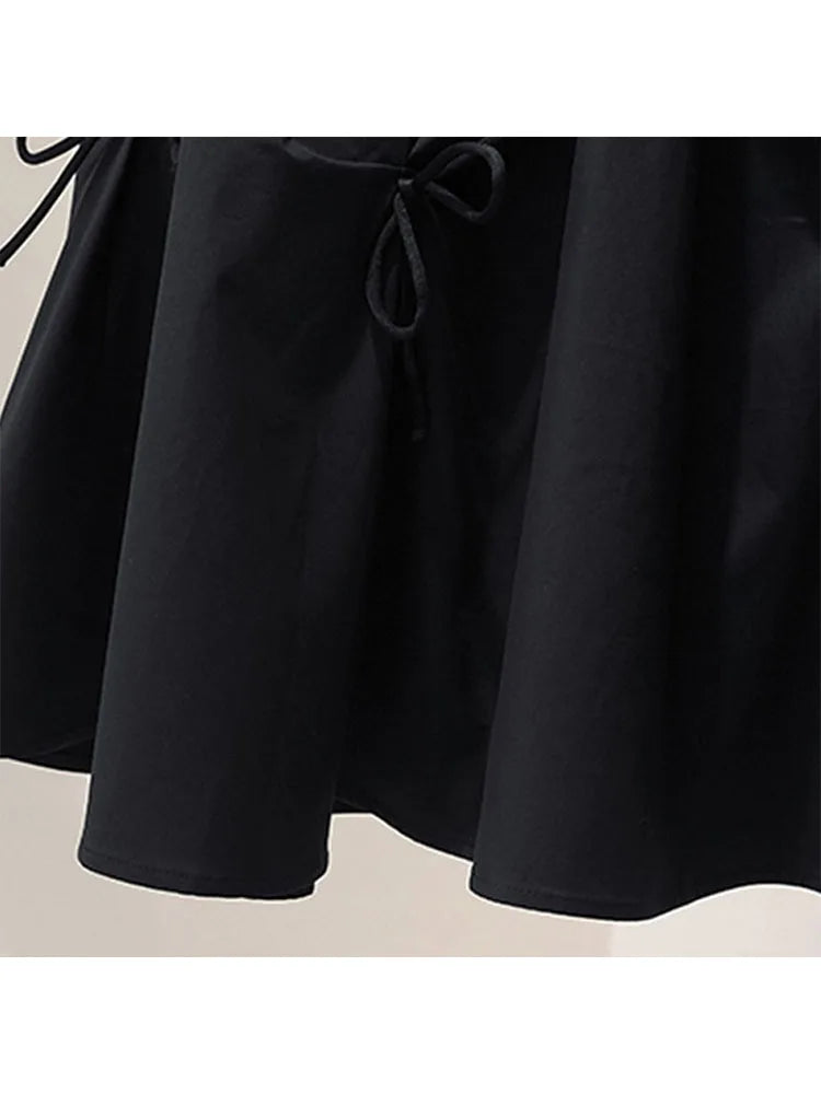 Korean Charm Lace-Up Pleated Skirt