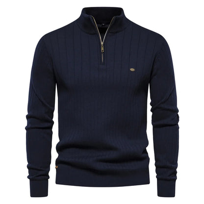 Nord Wool Zipper Stand Collar Sweater