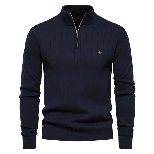 Nord Wool Zipper Stand Collar Sweater