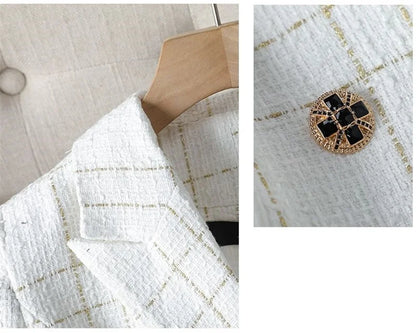 Pearl Tweed Elegant Suit Blazer