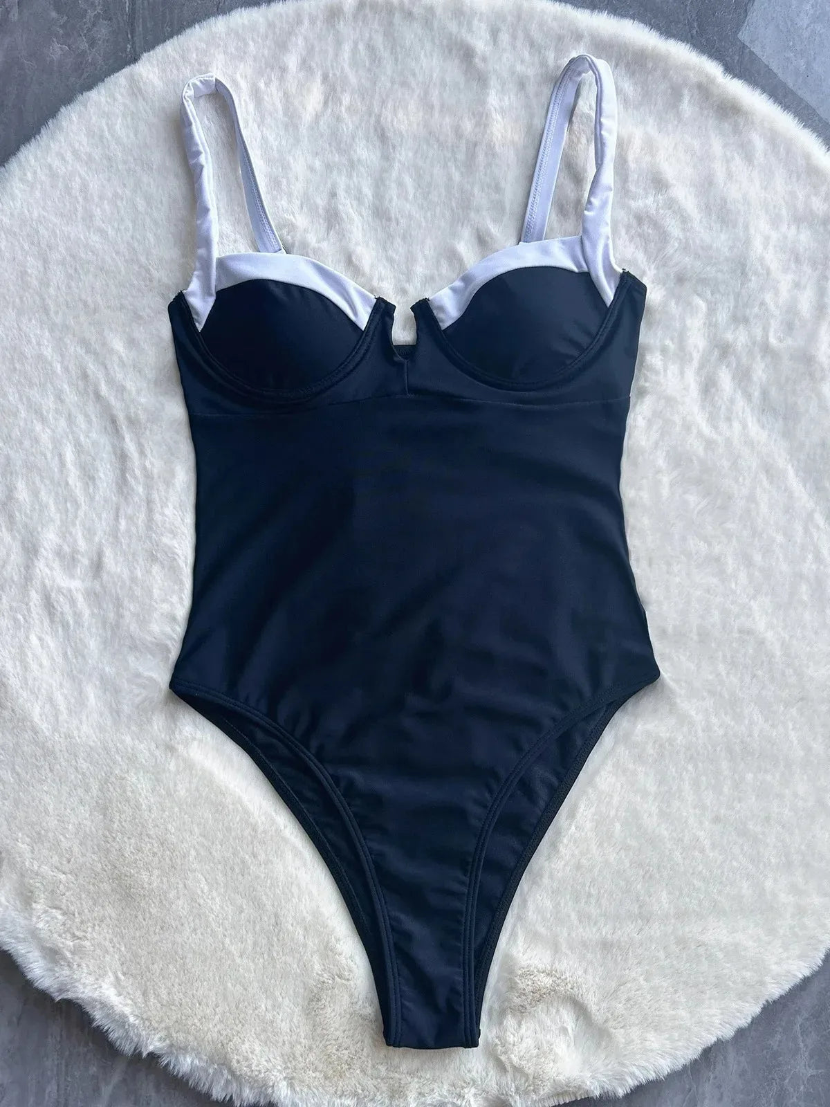 Patchwork Push-Up One Piece Swimsuit