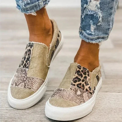 Leopard Canvas Spring Flats