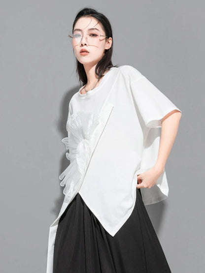 Ruffle Charm Loose Tee