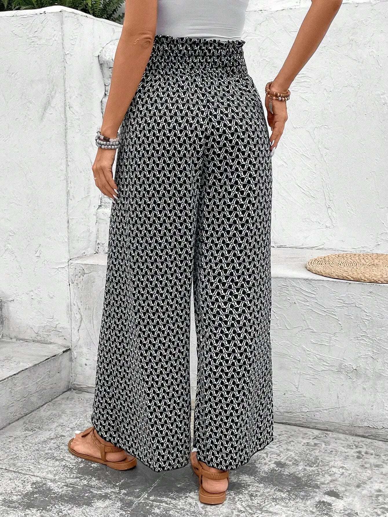 Petal Whisper Wide Leg Pants