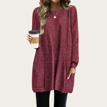 Puff Sleeve Stripe Pullover Blouse