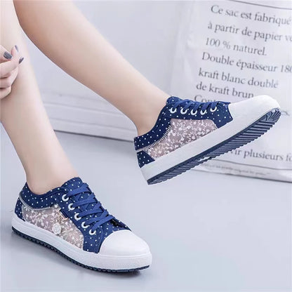 Breezy Mesh Denim Flats