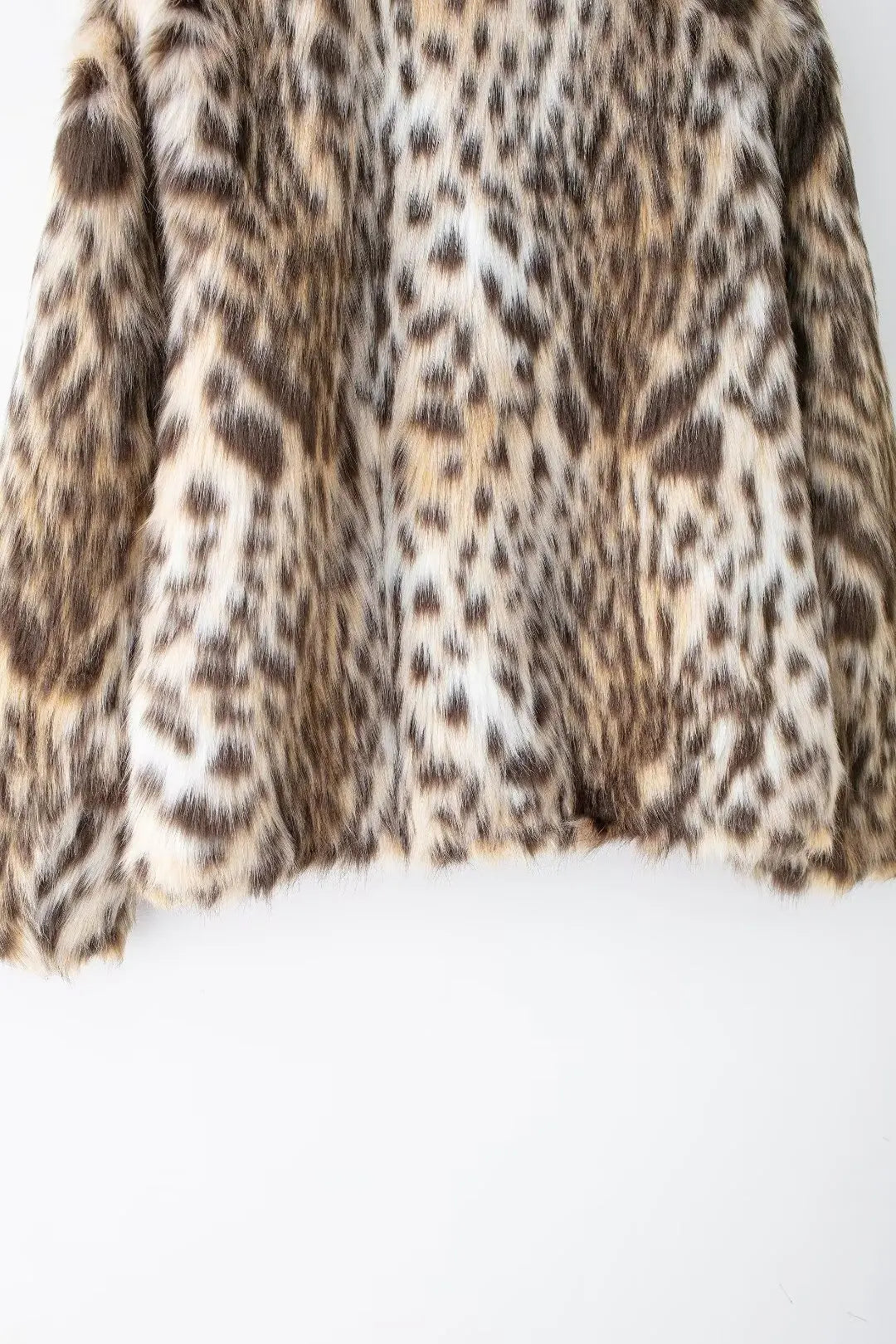 Lapel Luxe Leopard Faux Fur Coat