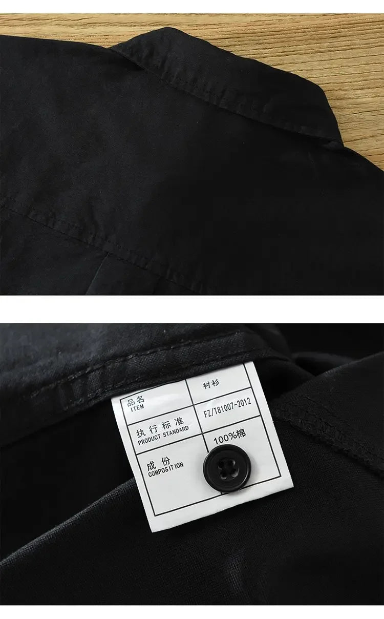 Striped Spliced 7-Sleeve Casual Shirt