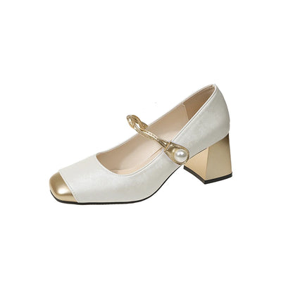 Elegant Charm Block Heel Pumps