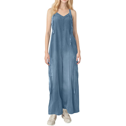 Effortless Charm V-Neck Jumpsuit