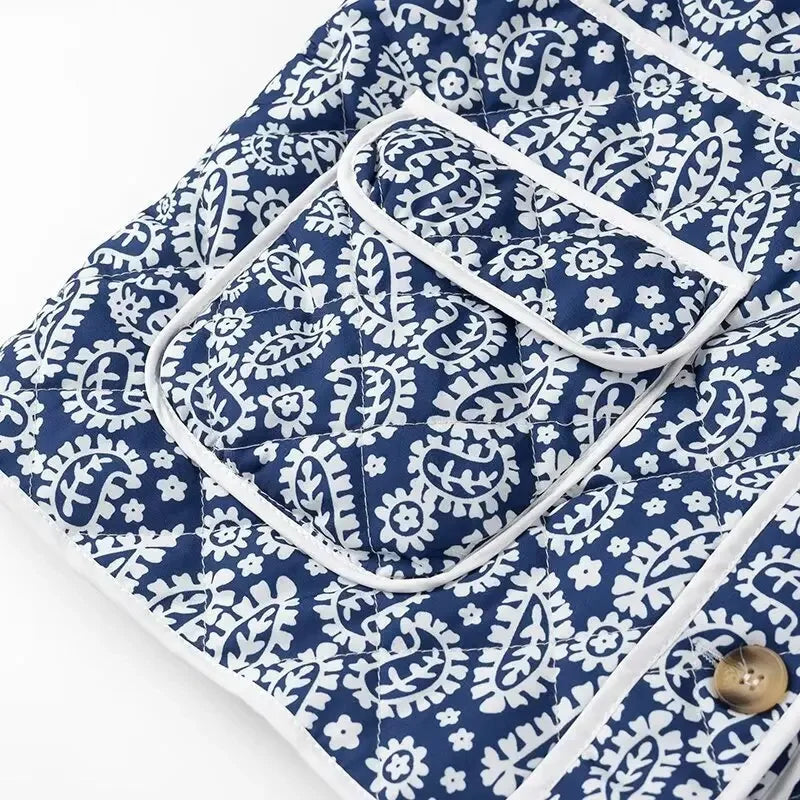 Canvas Charm Printed Patchwork Jacket