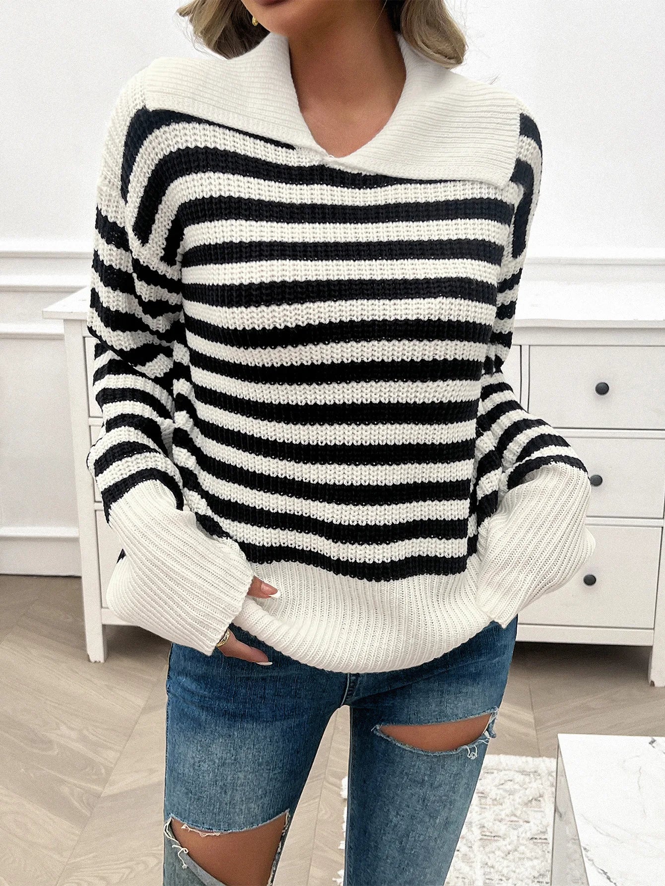 Vintage Stride Striped Sweater