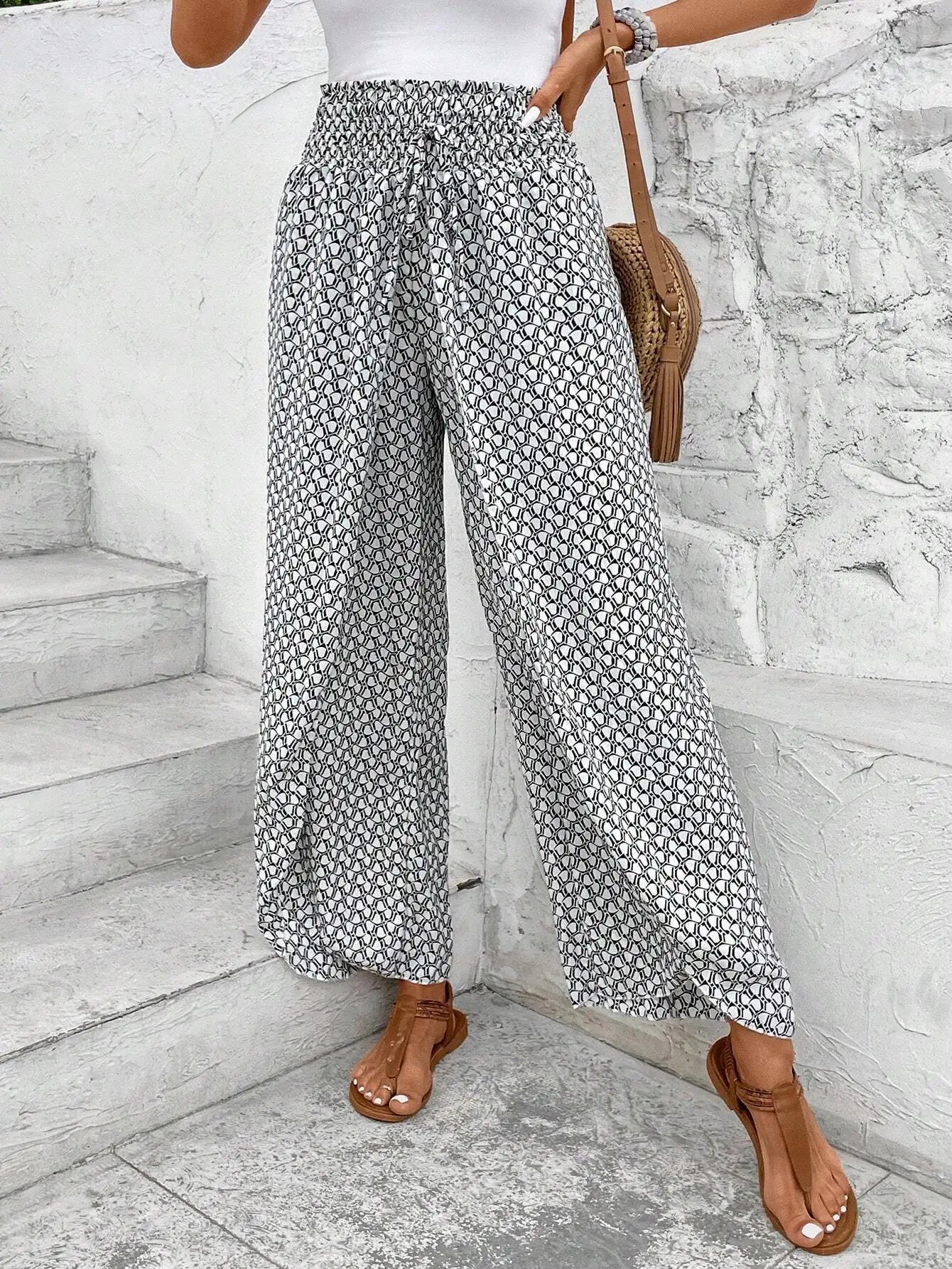 Petal Whisper Wide Leg Pants