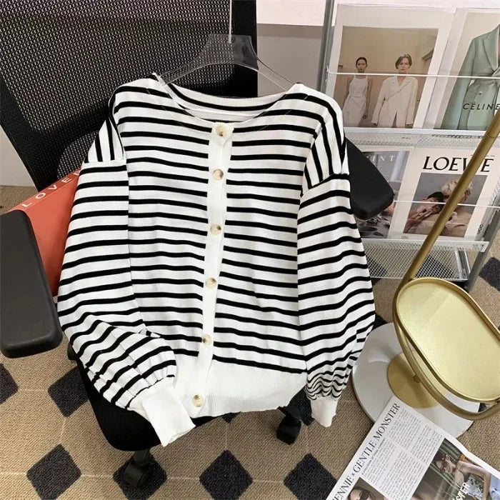 Spring Open Cardigan — Casual Loose Knit Jacket