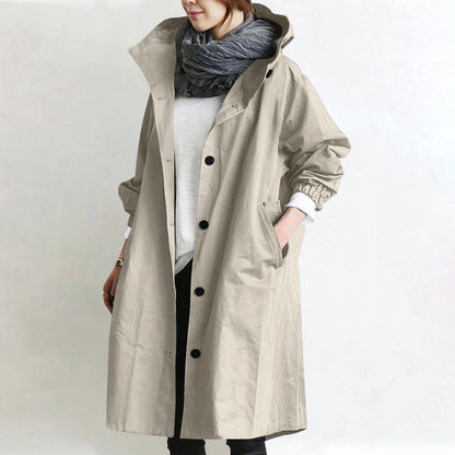 Women’s Long Hooded Trench Coat