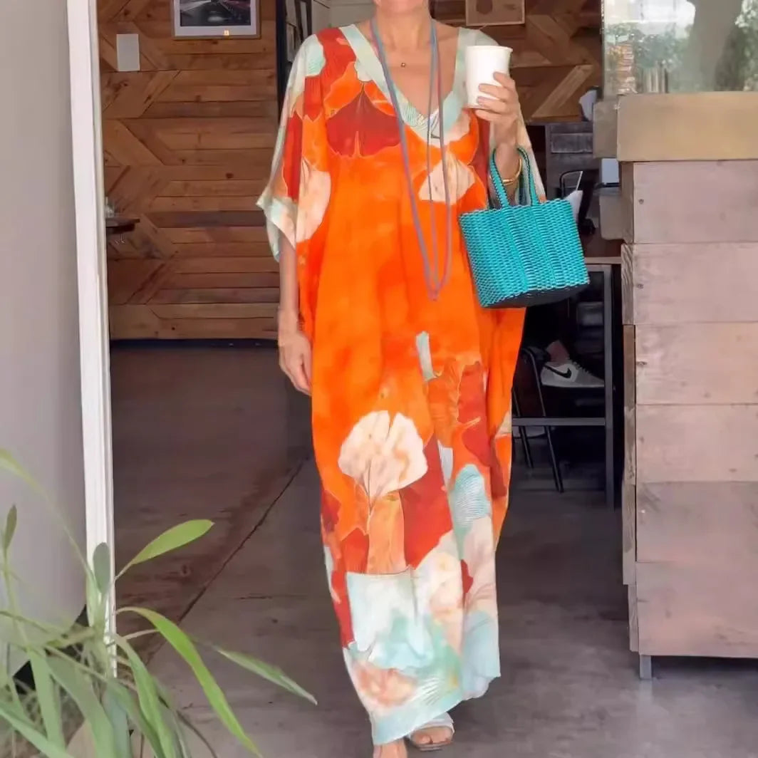 Elegant Loose Floral Dress