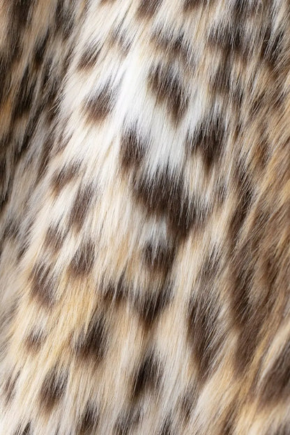 Lapel Luxe Leopard Faux Fur Coat