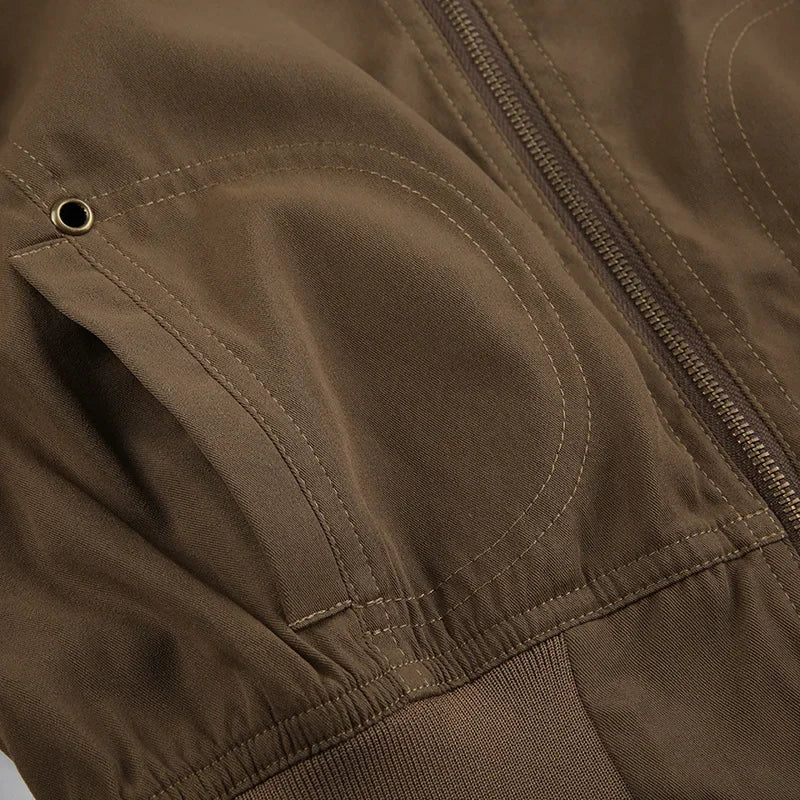 Retro Glow Turtleneck Crop Bomber