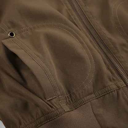 Retro Glow Turtleneck Crop Bomber