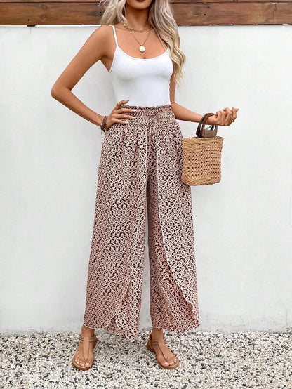 Petal Whisper Wide Leg Pants