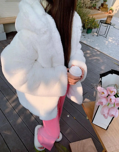 VelvaFur Hooded Plush Sweatshirt