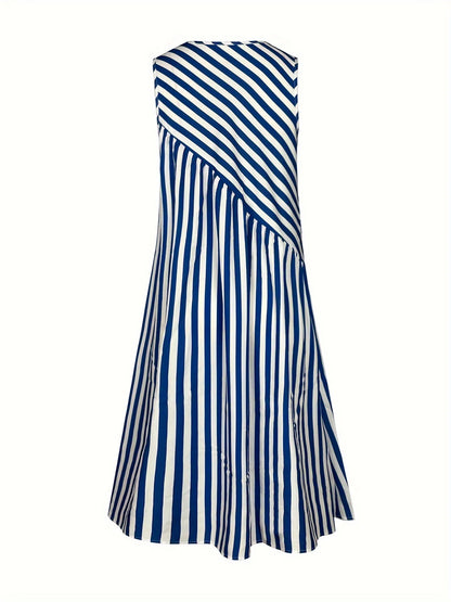 Chic Summer Casual Loose Stripe Dress
