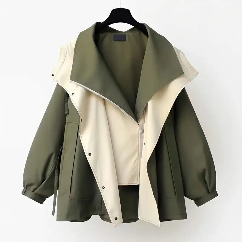Breeze Flow Zipper Trench Coat