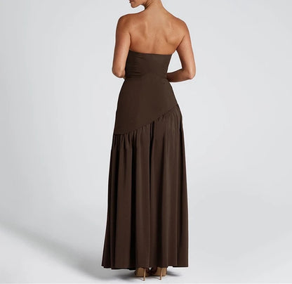 Midnight Charm Strapless Party Dress