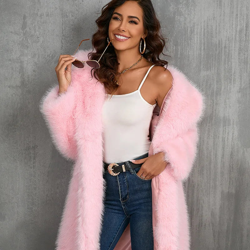 Velvet Whisper Faux Fur Coat
