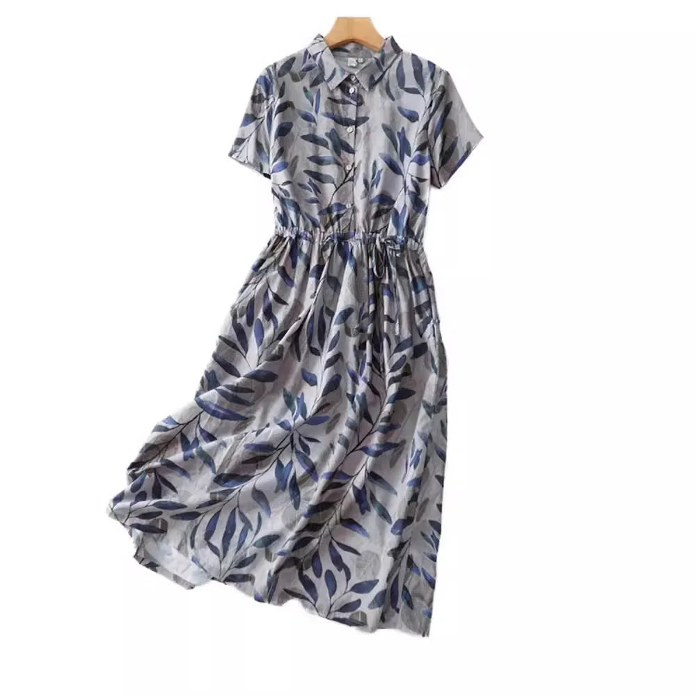 Sunlit Muse Cotton Shirt Dress